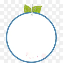 蓝色绿叶边框-空若网 蓝色绿叶边框-空若网