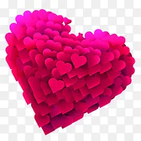 红色爱心分层创意造型-空若网 红色爱心分层创意造型-空若网