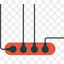矢量插满线的电源槽素材-空若网 矢量插满线的电源槽素材-空若网