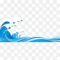 浪花背景PNG矢量元素-空若网 浪花背景PNG矢量元素-空若网