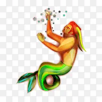 双鱼座手绘水彩插画-空若网 双鱼座手绘水彩插画-空若网