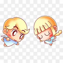 手绘卡通可爱星座双子座-空若网 手绘卡通可爱星座双子座-空若网