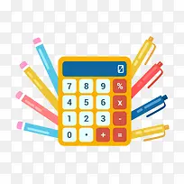 矢量卡通扁平化计算器-空若网 矢量卡通扁平化计算器-空若网