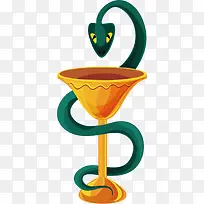 矢量图杯子上的蛇-空若网 矢量图杯子上的蛇-空若网