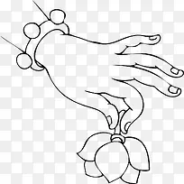 捏着花朵的手指-空若网 捏着花朵的手指-空若网