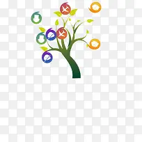 彩色小树-空若网 彩色小树-空若网