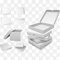 白色纸盒矢量图-空若网 白色纸盒矢量图-空若网