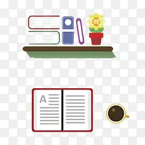 卡通书和咖啡醒神-空若网 卡通书和咖啡醒神-空若网