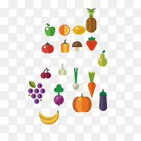 水果蔬菜矢量素材大集合-空若网 水果蔬菜矢量素材大集合-空若网