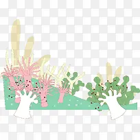 植物背景PNG矢量元素-空若网 植物背景PNG矢量元素-空若网