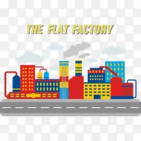 工厂集合矢量素材-空若网 工厂集合矢量素材-空若网