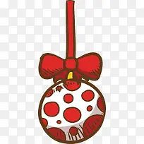 红色波点圣诞球-空若网 红色波点圣诞球-空若网