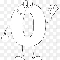 黑色细边矢量卡通数字-空若网 黑色细边矢量卡通数字-空若网