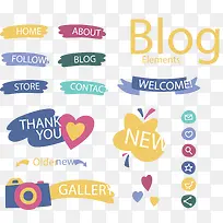 彩色博客界面设计元素-空若网 彩色博客界面设计元素-空若网
