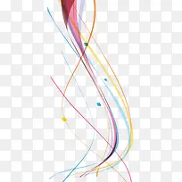 飘逸动感彩色线条元素-空若网 飘逸动感彩色线条元素-空若网