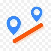 彩色扁平化定位直线元素-空若网 彩色扁平化定位直线元素-空若网