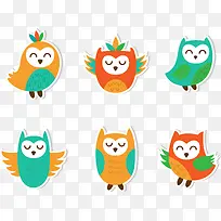 快乐性格鸟向量睡觉猫头鹰-空若网 快乐性格鸟向量睡觉猫头鹰-空若网