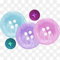 蓝粉色玻璃扣-空若网 蓝粉色玻璃扣-空若网