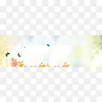 简约手绘清新蝶恋花海报背景-空若网 简约手绘清新蝶恋花海报背景-空若网