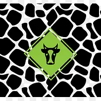 可爱奶牛斑点背景-空若网 可爱奶牛斑点背景-空若网