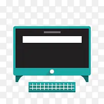 矢量蓝色一体机平板电脑-空若网 矢量蓝色一体机平板电脑-空若网