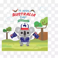 袋鼠平,南澳大利亚考拉澳大利亚日剪贴画-举旗考拉-空若网 袋鼠平,南澳大利亚考拉澳大利亚日剪贴画-举旗考拉-空若网