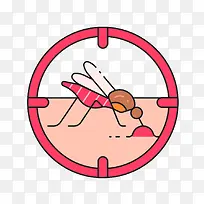 蚊子叮咬圆形标签-空若网 蚊子叮咬圆形标签-空若网