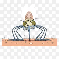 卡通蚊子叮咬插画-空若网 卡通蚊子叮咬插画-空若网