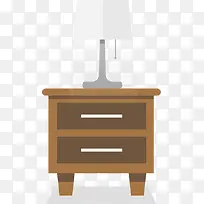 矢量扁平化台灯柜子-空若网 矢量扁平化台灯柜子-空若网