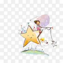 星星插画-空若网 星星插画-空若网