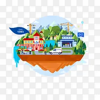 卡通小区扁平化-空若网 卡通小区扁平化-空若网