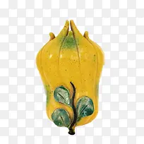 晚清素三彩象生佛手瓜雕瓷-空若网 晚清素三彩象生佛手瓜雕瓷-空若网