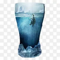 矢量杯子里的北极-空若网 矢量杯子里的北极-空若网