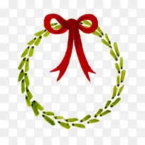 圣诞节装饰品水彩画剪贴画水彩画花圈-空若网 圣诞节装饰品水彩画剪贴画水彩画花圈-空若网