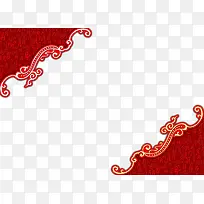 对角红色中国风边框-空若网 对角红色中国风边框-空若网