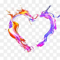 彩色液体爱心七夕情人节-空若网 彩色液体爱心七夕情人节-空若网