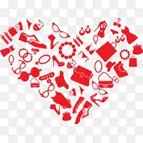 一堆各式爱心商品-空若网 一堆各式爱心商品-空若网