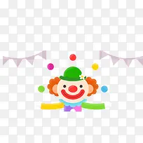 矢量卡通简洁扁平化小丑png-空若网 矢量卡通简洁扁平化小丑png-空若网