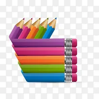 彩色简约铅笔-空若网 彩色简约铅笔-空若网