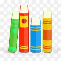 开学季一排多彩书本-空若网 开学季一排多彩书本-空若网