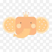 扁平化大象头像贴纸设计-空若网 扁平化大象头像贴纸设计-空若网