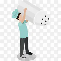 矢量扁平化餐饮厨师-空若网 矢量扁平化餐饮厨师-空若网