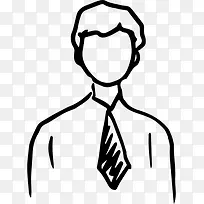 手绘男白领-空若网 手绘男白领-空若网