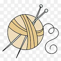 手绘卡通线团针织线-空若网 手绘卡通线团针织线-空若网