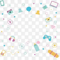 彩色漂浮娱乐花纹-空若网 彩色漂浮娱乐花纹-空若网