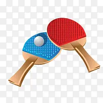 一对乒乓球拍矢量素材-空若网 一对乒乓球拍矢量素材-空若网