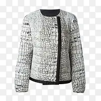 女士鳄鱼皮纹理双排扣外套-空若网 女士鳄鱼皮纹理双排扣外套-空若网