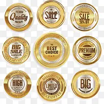 金色促销标签矢量素材-空若网 金色促销标签矢量素材-空若网