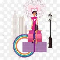 时尚礼物盒女性生活矢量-空若网 时尚礼物盒女性生活矢量-空若网