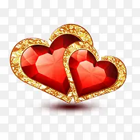 矢量手绘宝石爱心-空若网 矢量手绘宝石爱心-空若网